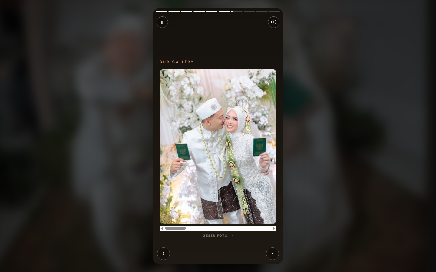Sampul undangan Stories — Naura & Fahrizal
